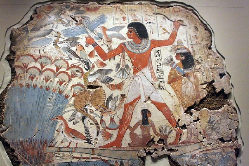 Nebamun hunting in the marshes